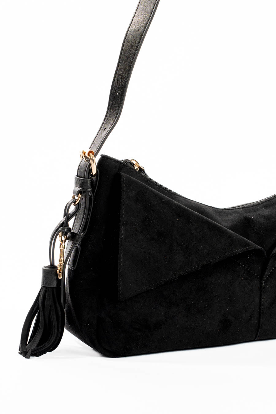 Classic Suede Shoulder-Bag with Detachable Straps