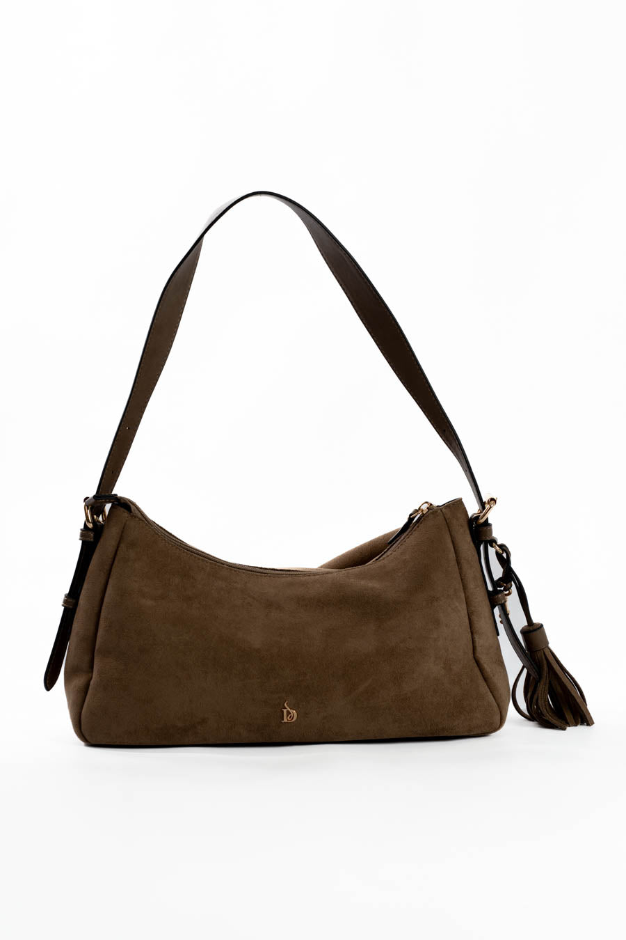 حقيبة كتف كلاسيكية من الجلد المدبوغ مع أحزمة قابلة للفصل