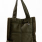 Solid Leather Tote Bag with Fur Trim