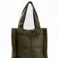 Solid Leather Tote Bag with Fur Trim