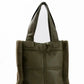 Solid Leather Tote Bag with Fur Trim