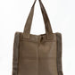 Solid Leather Tote Bag with Fur Trim