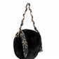 Fur Bag with Chain-Link Shoulder Strap
