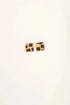 Square Leopard Print Stud Earrings