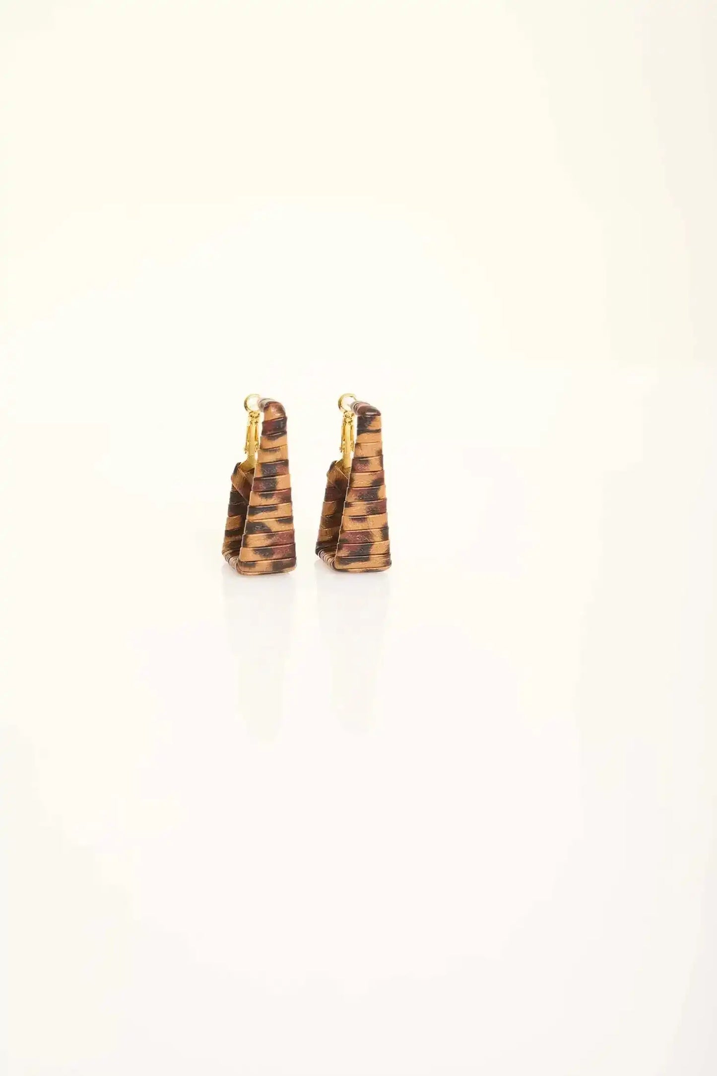 Woven Pattern Drop Earrings