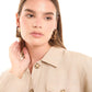 Woven Pattern Drop Earrings