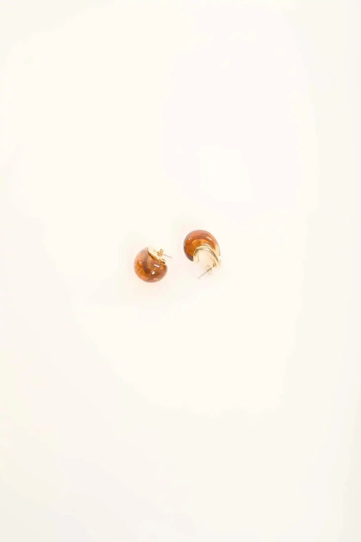 Amber Swirl Hoop Earrings