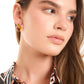 Amber Swirl Hoop Earrings