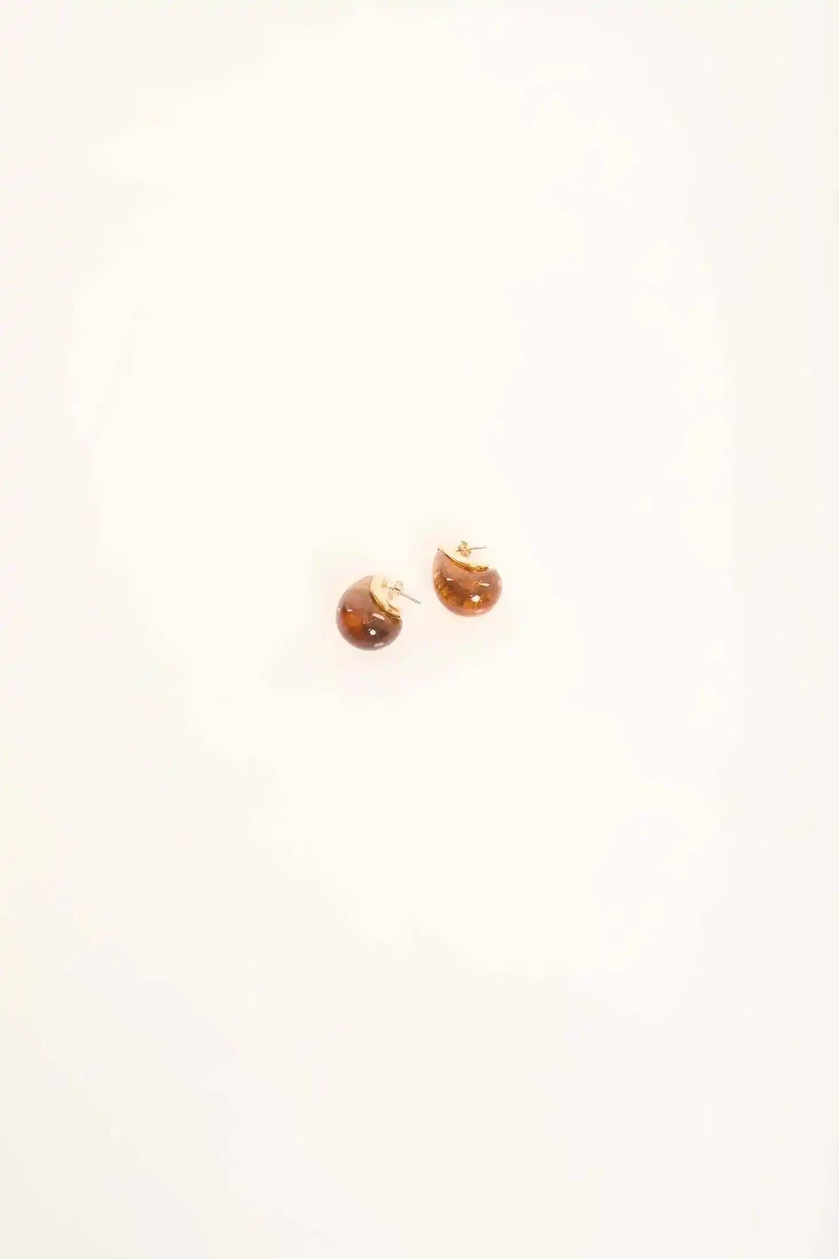 Amber Swirl Hoop Earrings