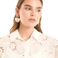 Iron Fan-Shaped Earrings