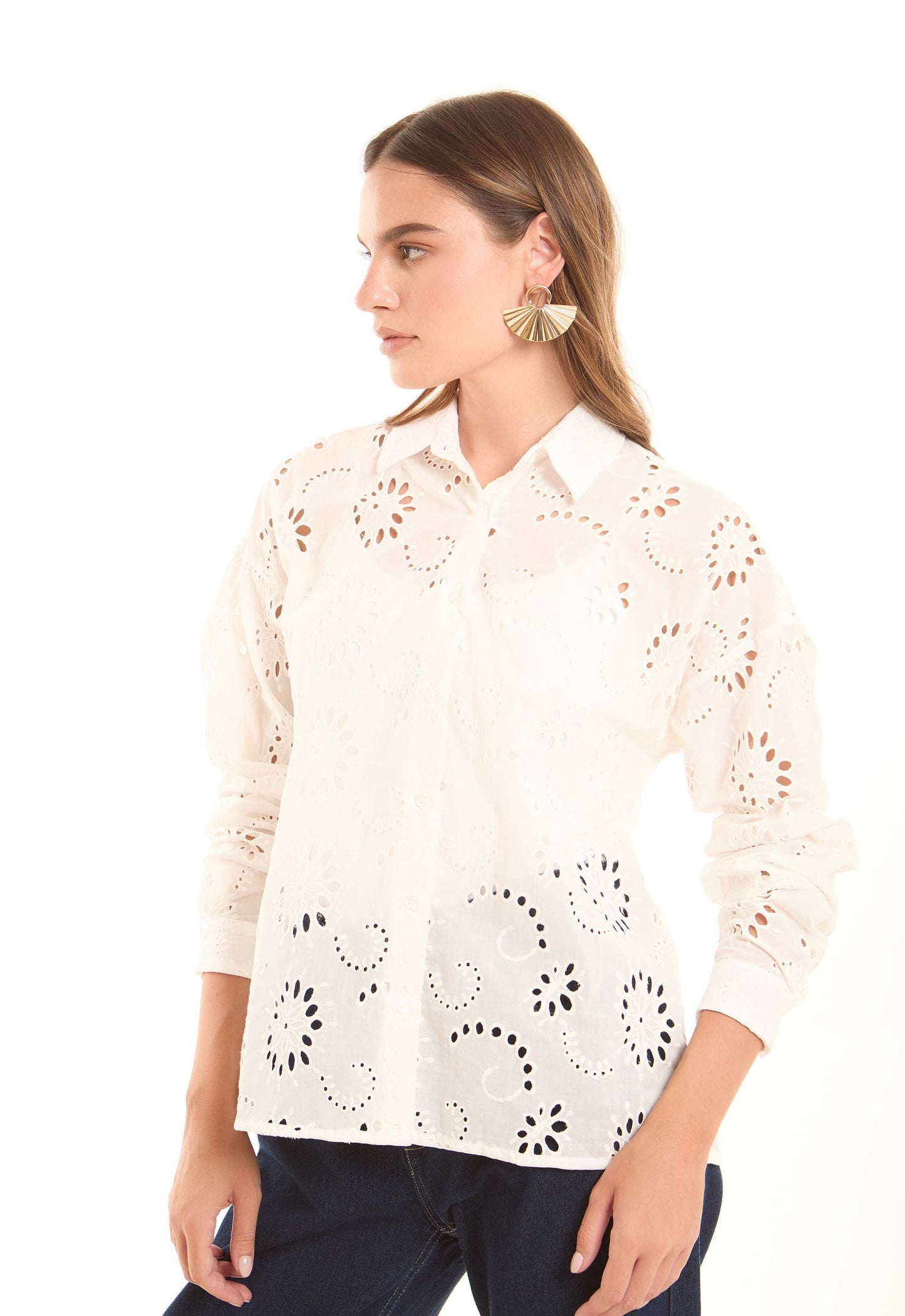 Iron Fan-Shaped Earrings