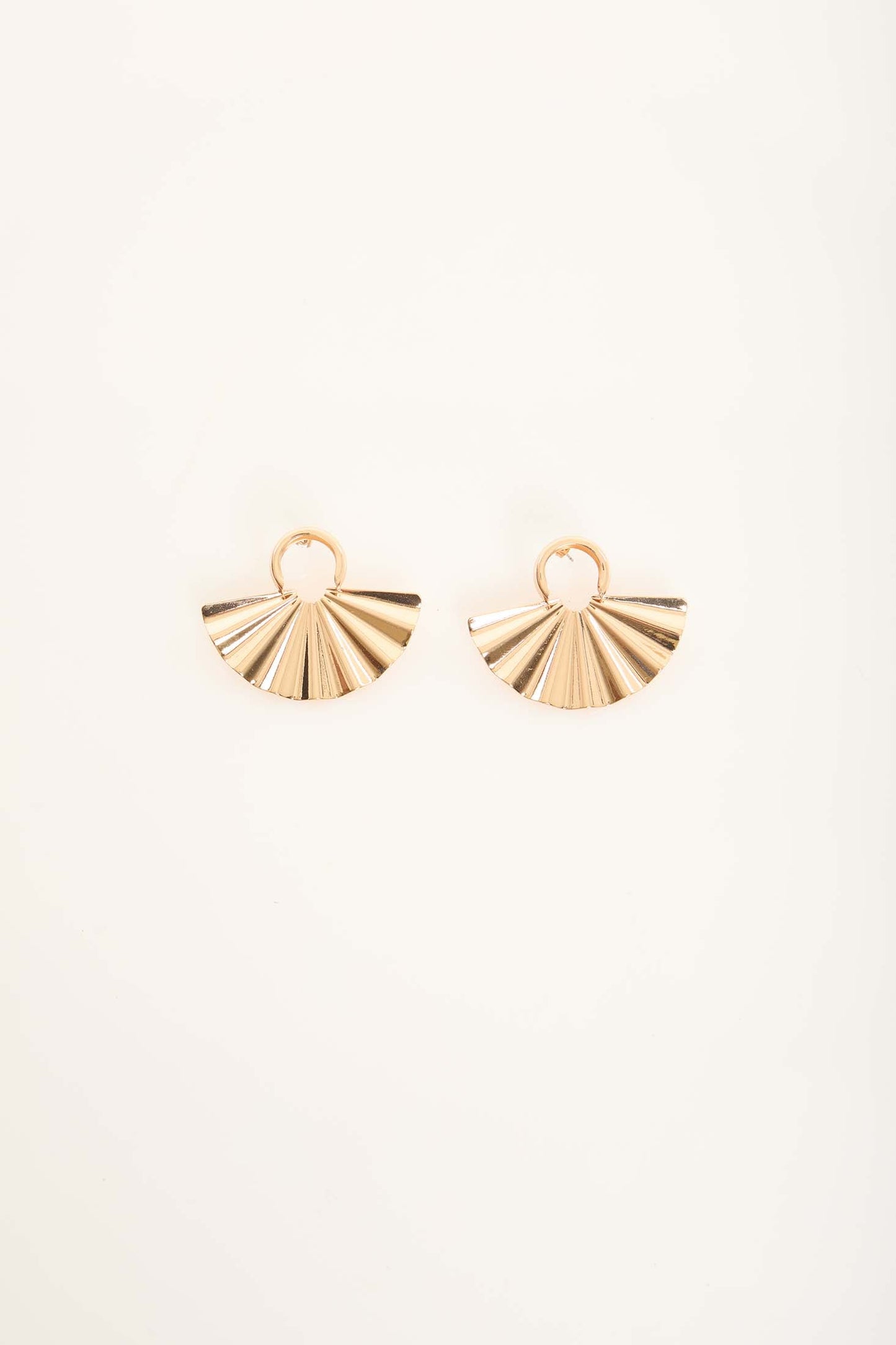 Iron Fan-Shaped Earrings