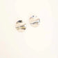 Silver Textured Round Stud Earrings