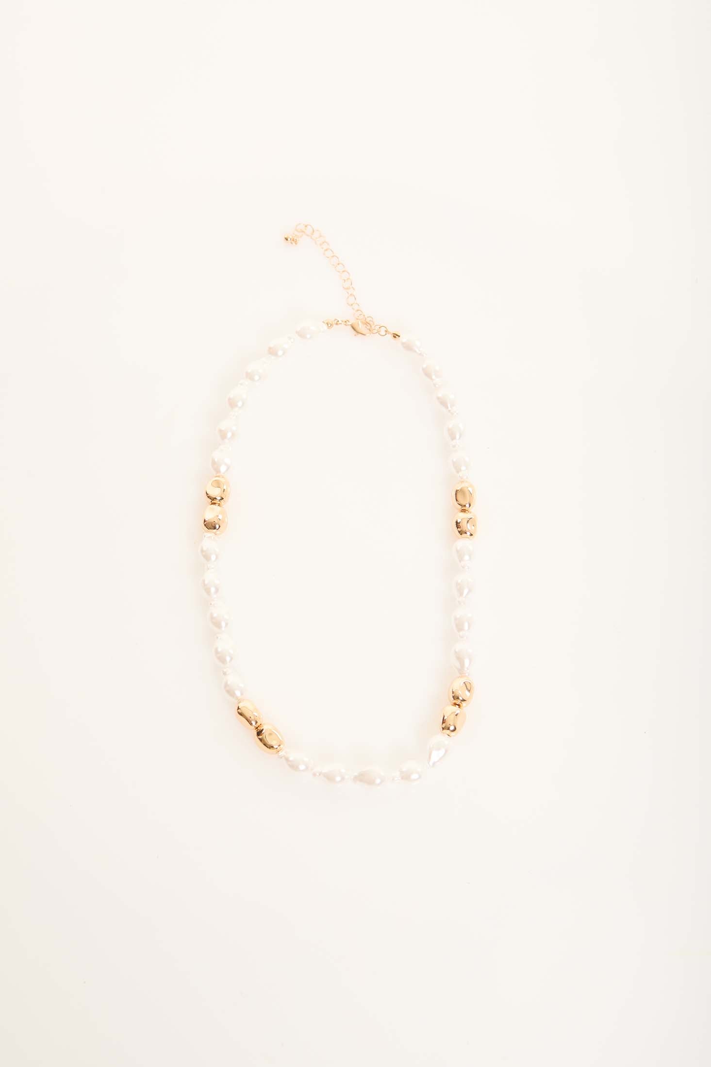 White with Golden Beads Harmony Necklace