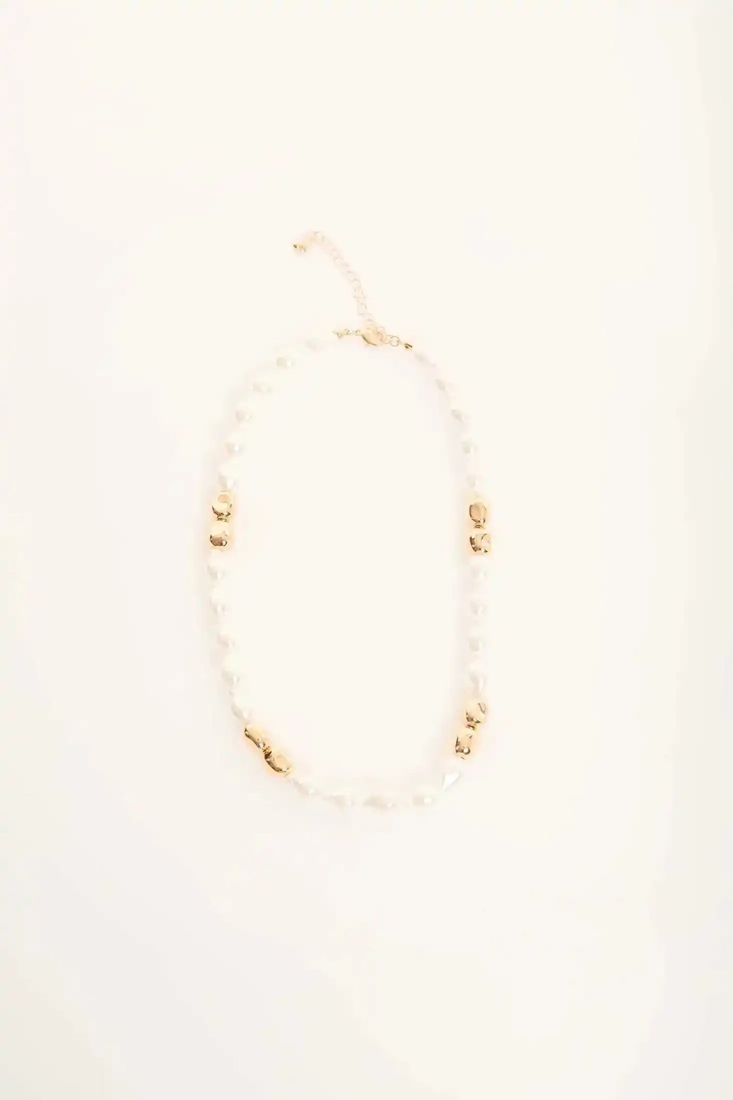 White with Golden Beads Harmony Necklace