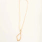 Glossy Metallic Pendant Chain Necklace