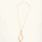 Glossy Metallic Pendant Chain Necklace