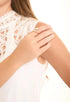 Adjustable Teardrop Crystal Ring in Gold Tone
