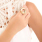 Abstract Hollow Ring in Gold Finish