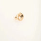 Abstract Hollow Ring in Gold Finish