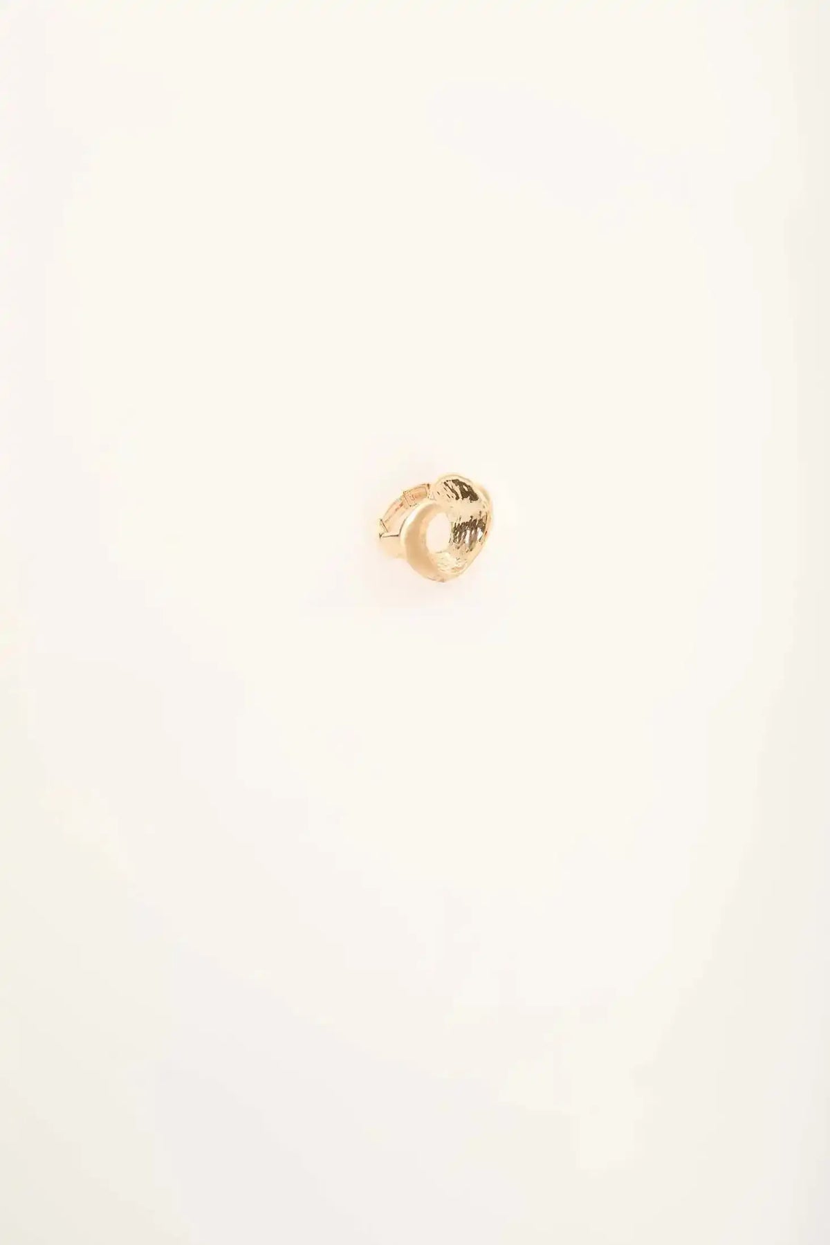 Abstract Hollow Ring in Gold Finish