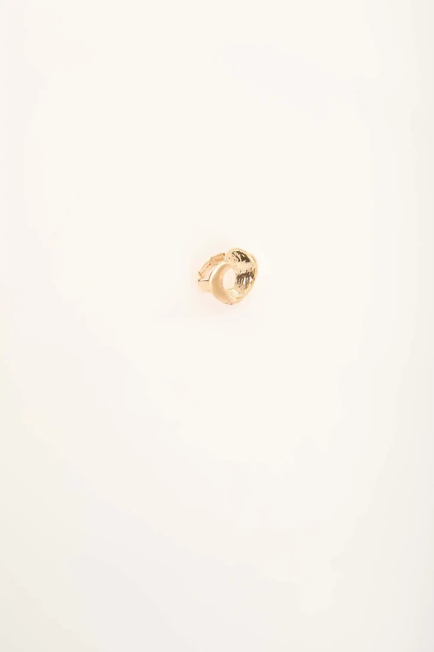 Abstract Hollow Ring in Gold Finish