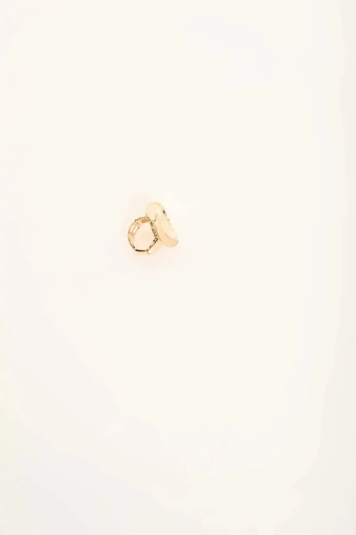Abstract Hollow Ring in Gold Finish