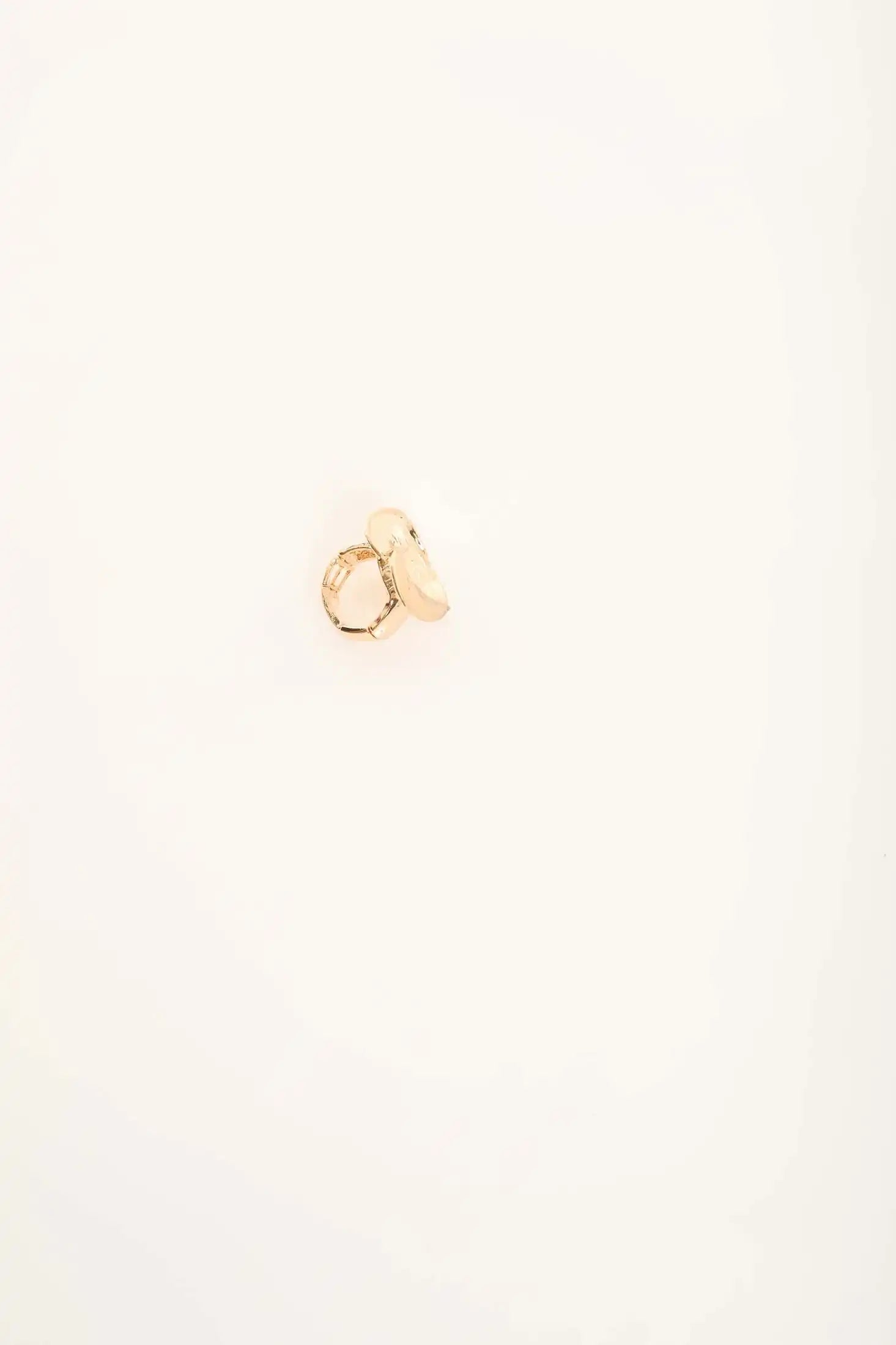 Abstract Hollow Ring in Gold Finish