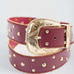 Western Embossed Studded Belt