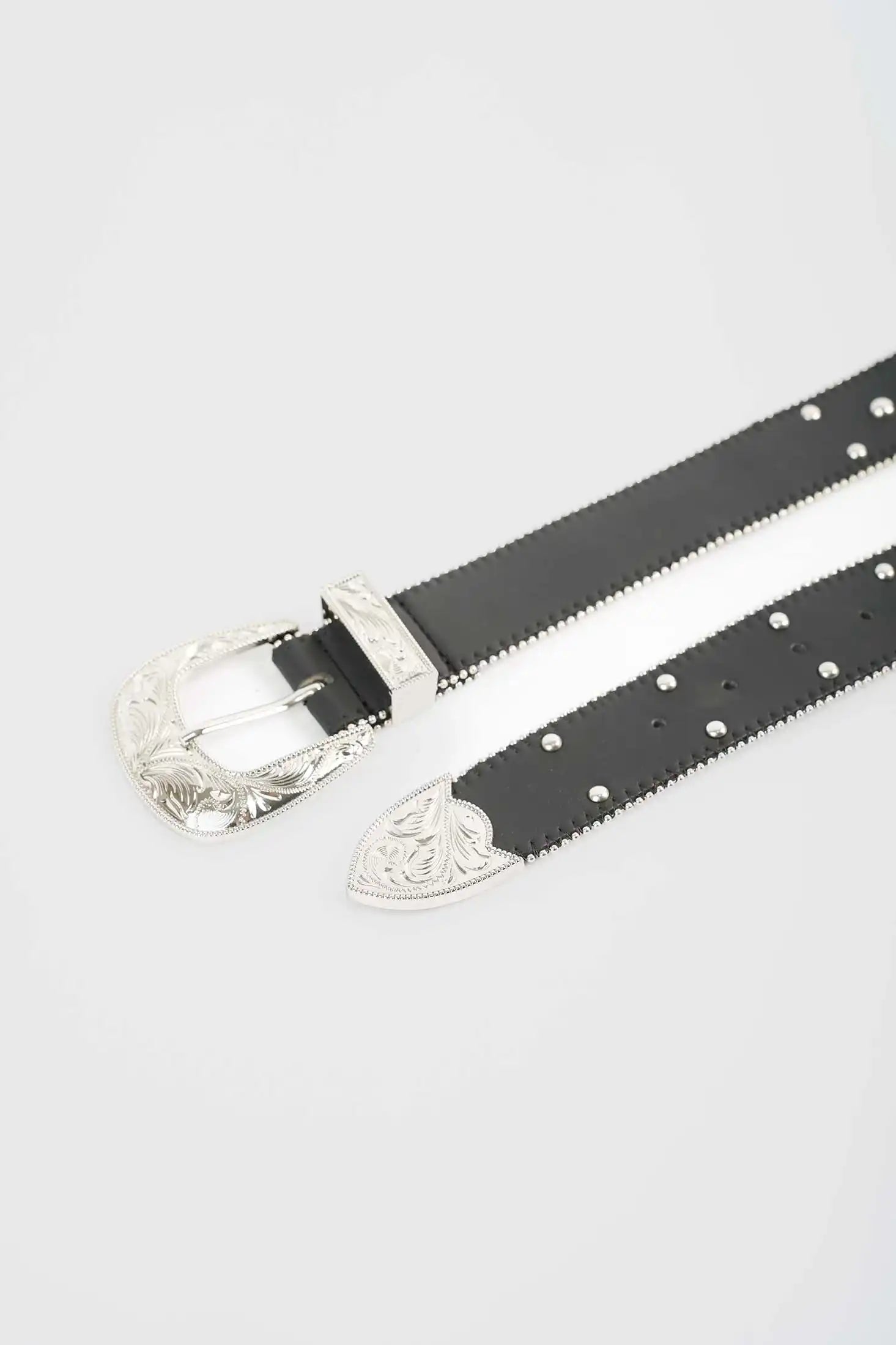 Western Embossed Studded Belt