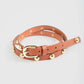 Coral Studded Leather Belt