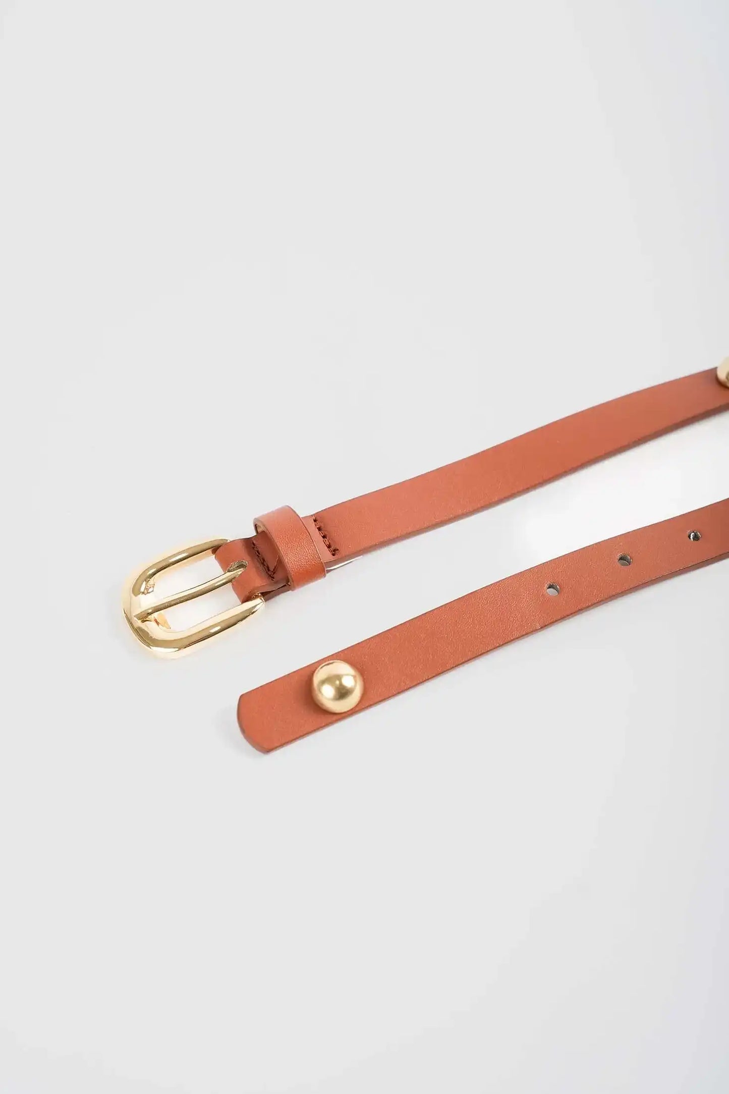 Coral Studded Leather Belt