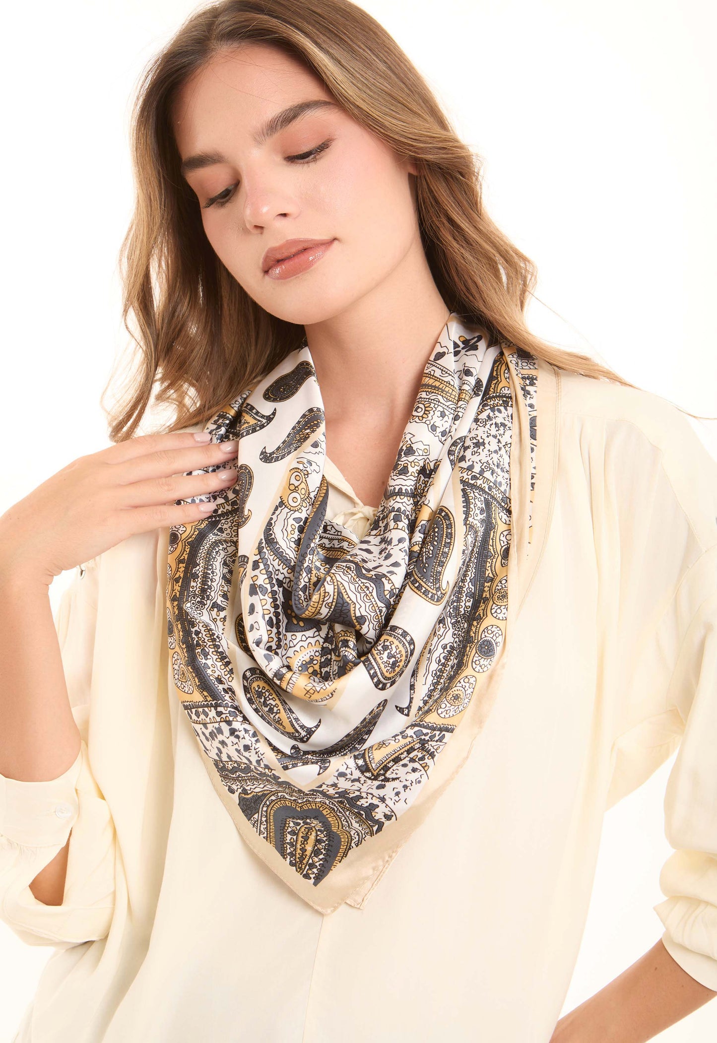 Paisley Patterned Square Scarf