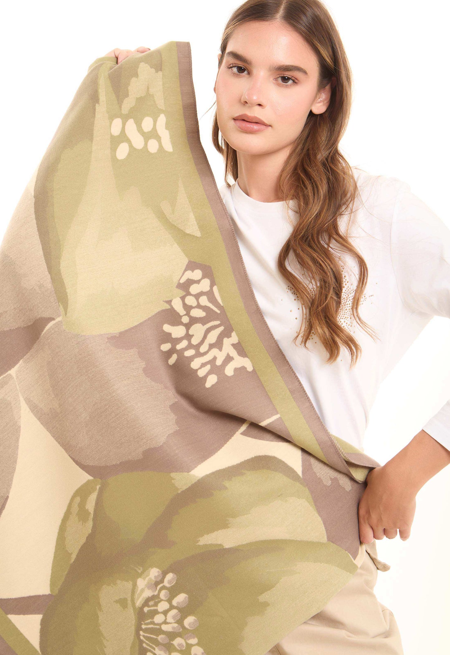 Floral Printed Scarf Design