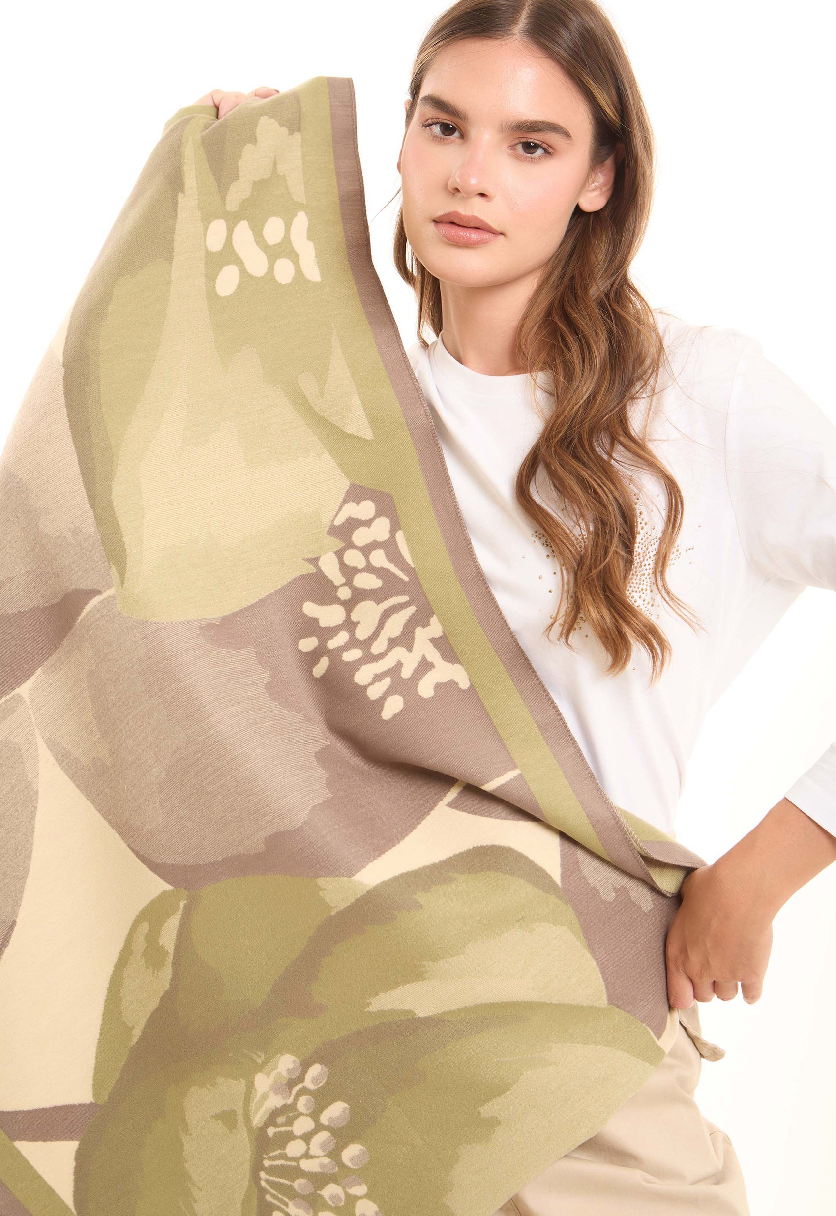 Floral Printed Scarf Design