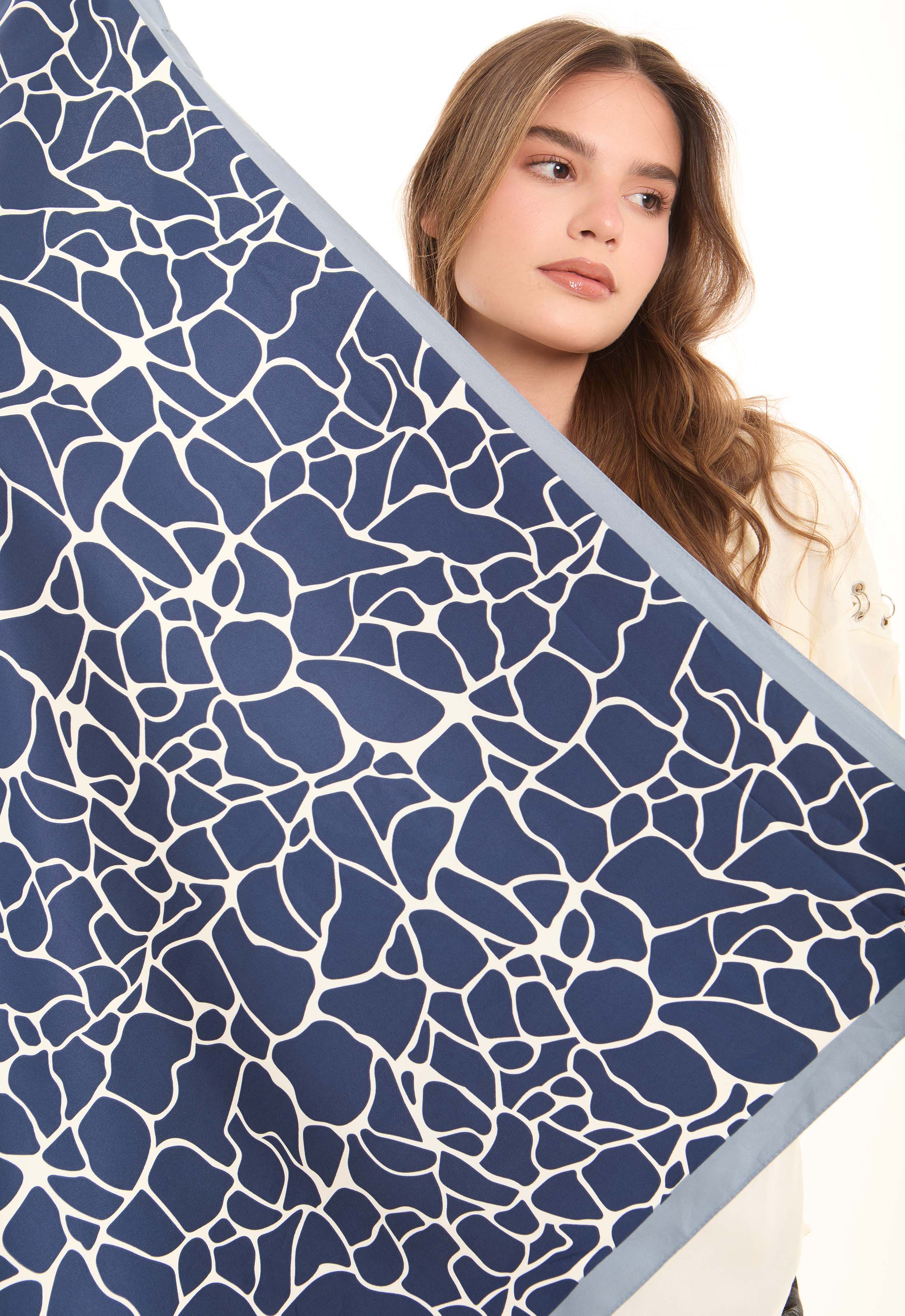 Abstract Print Square Scarf Design