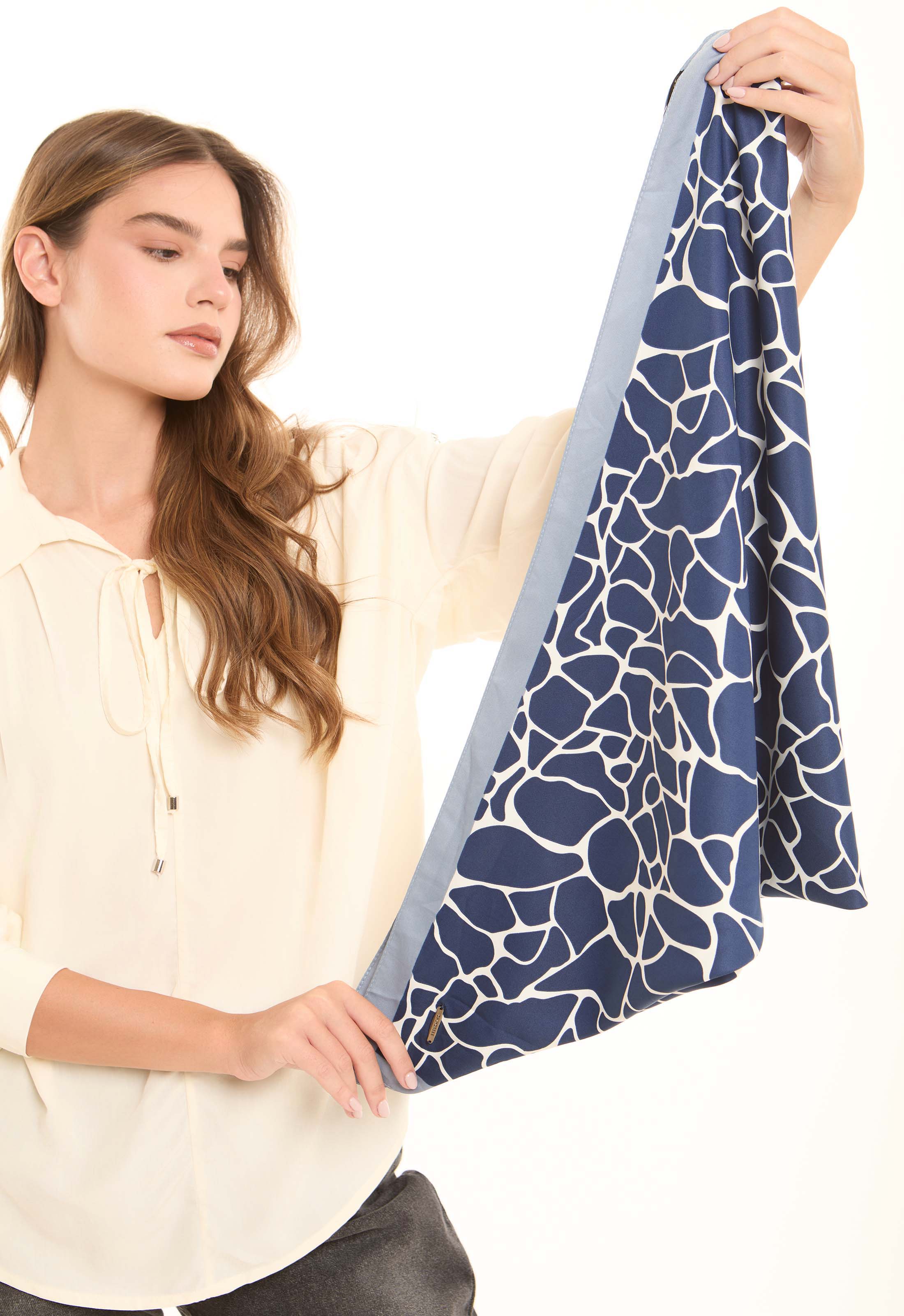 Abstract Print Square Scarf Design