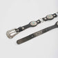 Black Leather Turquoise Stud Belt