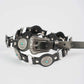 Black Leather Turquoise Stud Belt