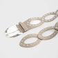 Elegant Oval-Link Studded Belt