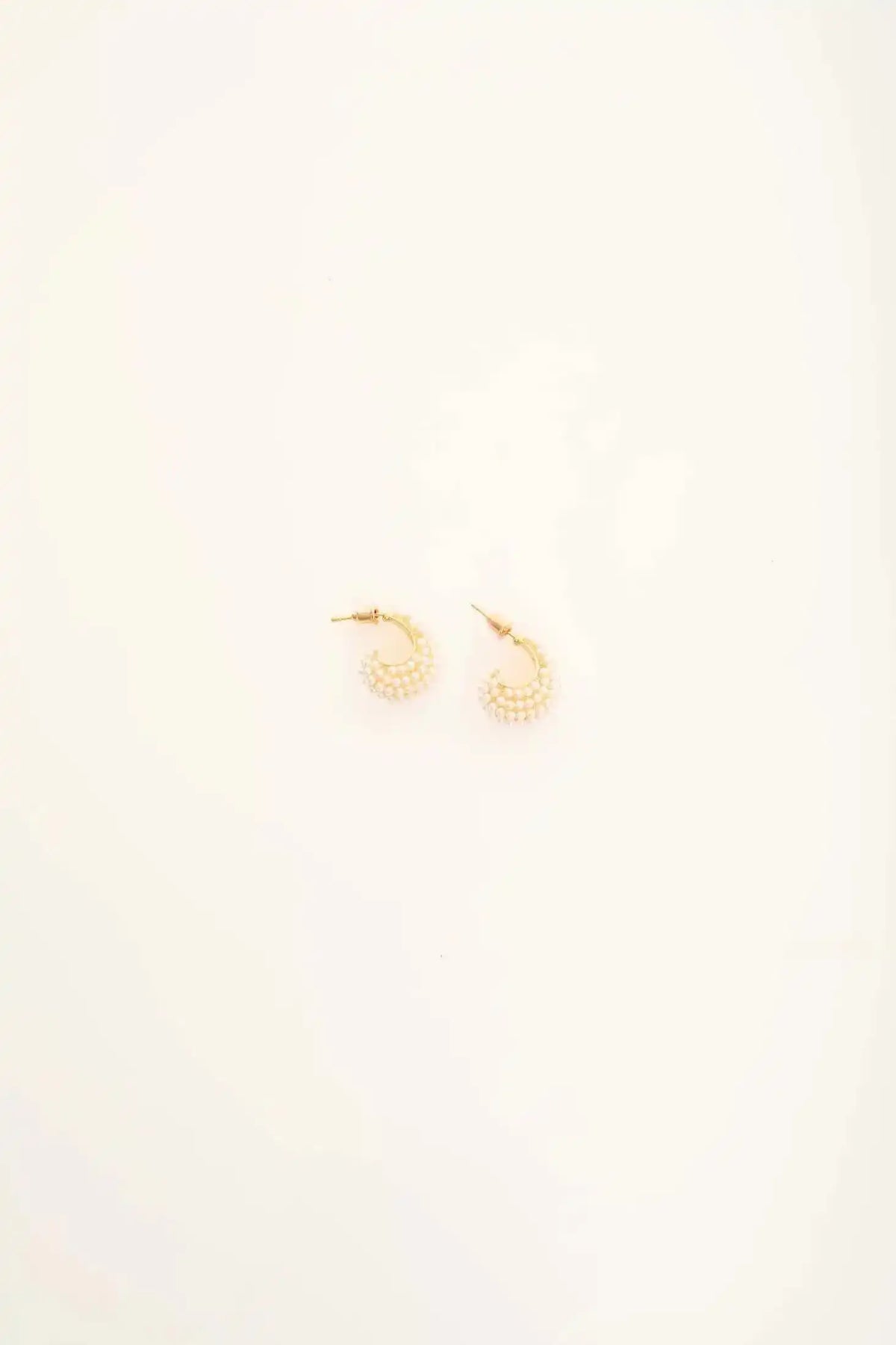 Beaded Teardrop Stud Earrings
