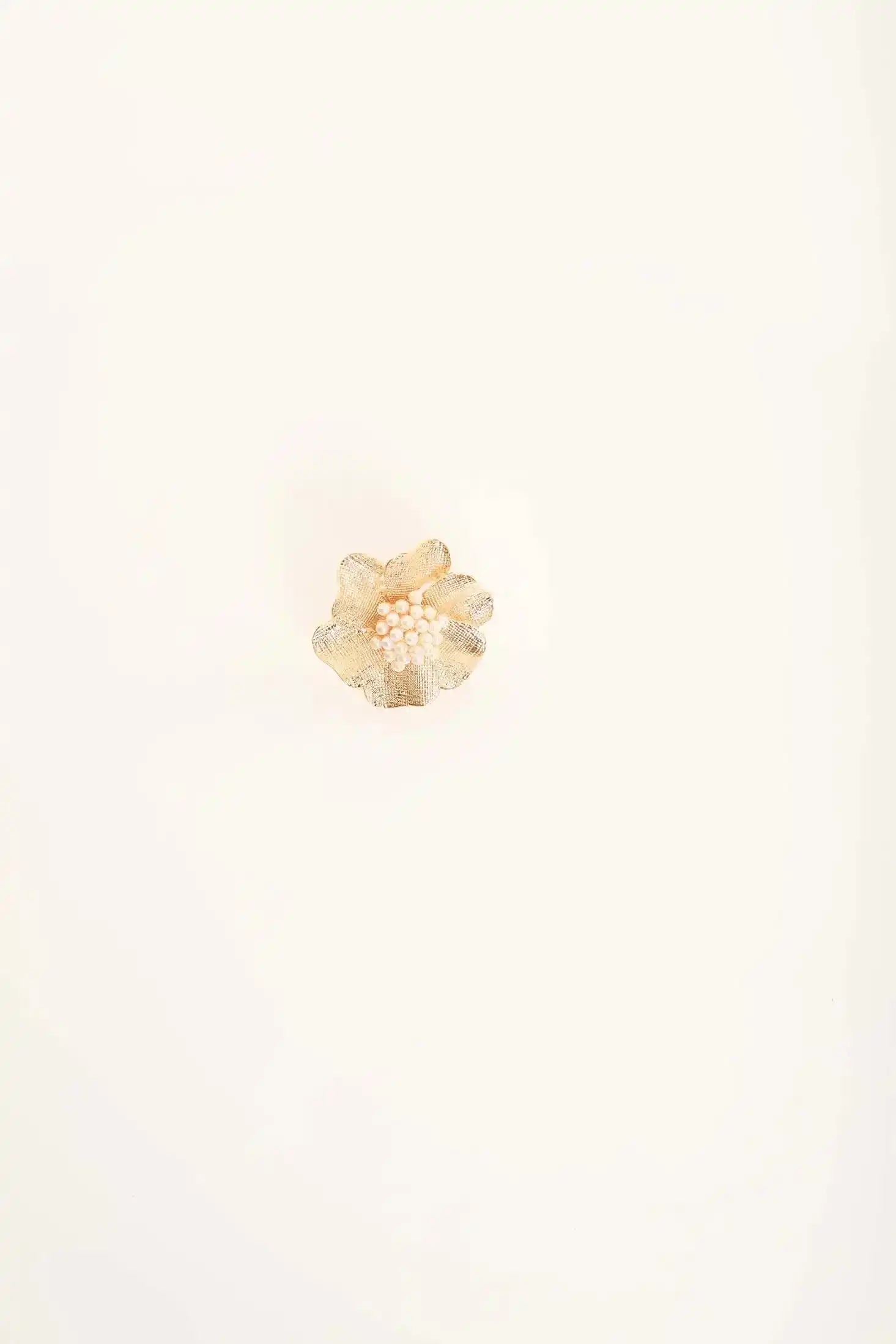 Floral Pearl Accent Ring