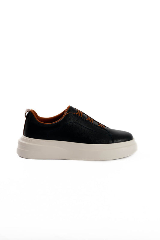 Noir Edge Lace-Up Sneakers
