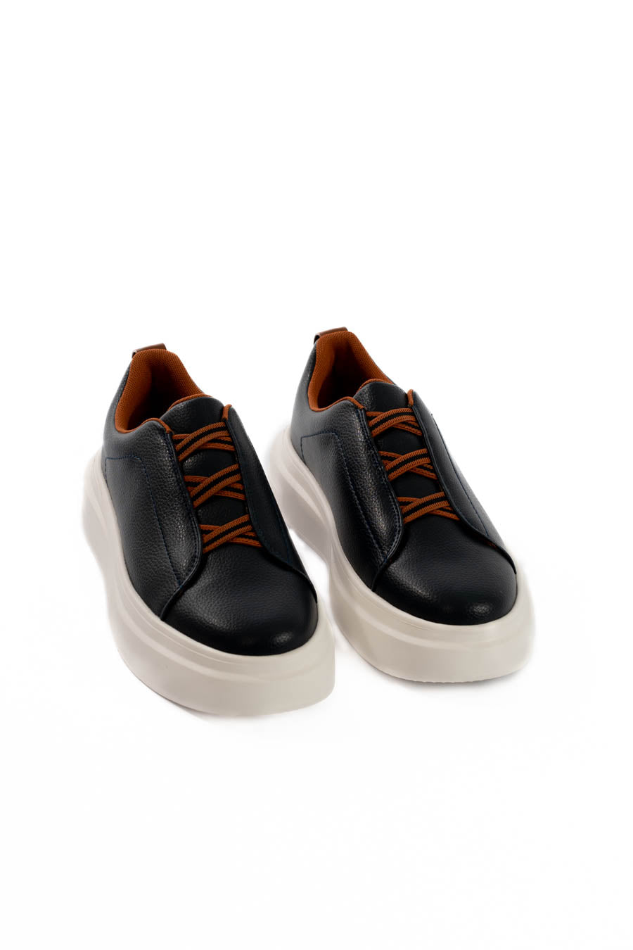 Noir Edge Lace-Up Sneakers