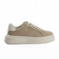 Beige Essential Lace-Up Sneakers