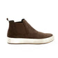 Genuine Leather Half Boot with Elastic Side Panels