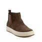 Genuine Leather Half Boot with Elastic Side Panels