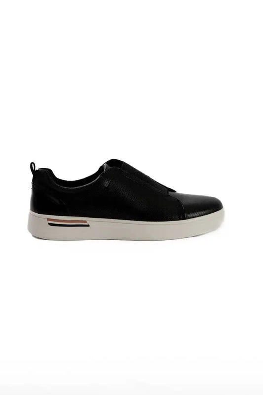 Noir Woven Slip Sneakers
