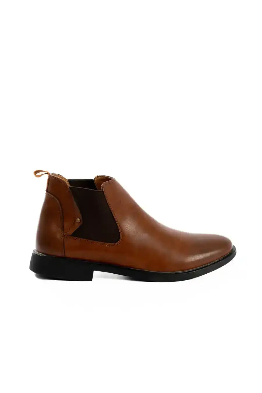 PU & Textile Half Boot with Elastic Side Panels