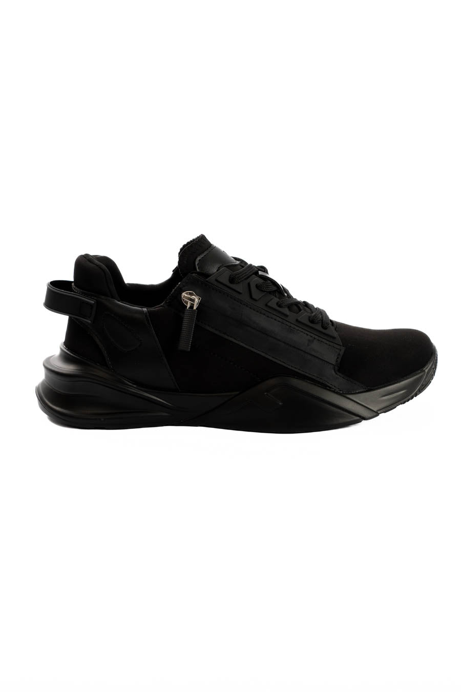 Black Velocity Zip Sneakers